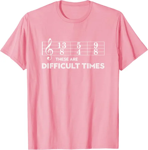 Vista 101 de Musician - Camiseta con texto en inglés "These are Difficult Times", talla S