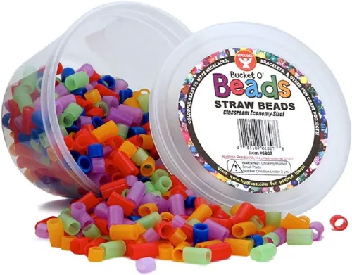 Vista 4 de Hygloss Productos 6828 Bucket O' Beads Material didáctico (6828), 300 Pcs