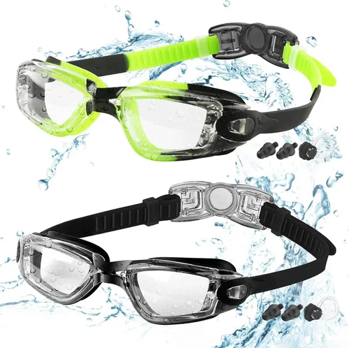 Vista 10 de COOLOO - Gafas de natación para niños, paquetes de 2 gafas de natación para niños y niñas de 4 a 16 años