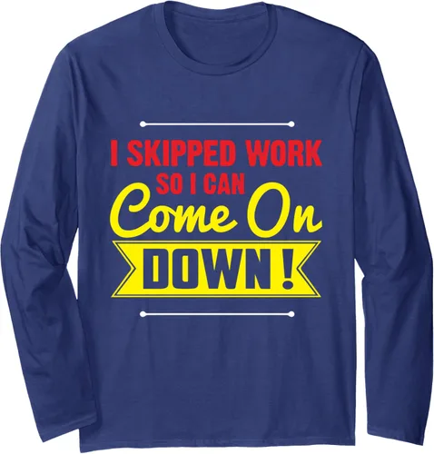 Vista 6 de Camiseta de manga larga con texto en inglés "I Skipped Work So I Can Come on Game Show, Negro, S