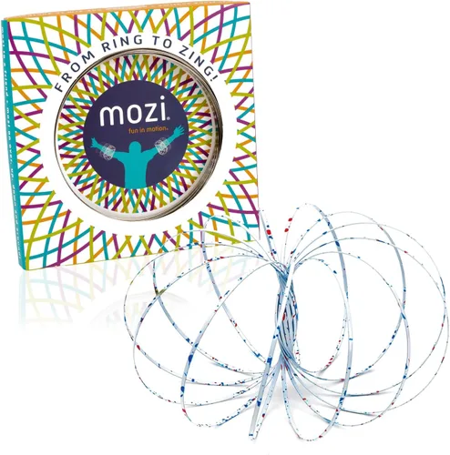 Vista 16 de Mozi Pulsera geométrica de flujo mágico, fácil de usar, juguete en espiral 3D, pulsera giratoria para niños y adultos (negro y dorado) (paquete de 2)