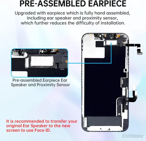 Vista 3 de Para iPhone 12/12 Pro Reemplazo de pantalla de 6.1 pulgadas (modelo A2172 A2402 A2403 A2404) Montaje completo con altavoz de oído Sensor