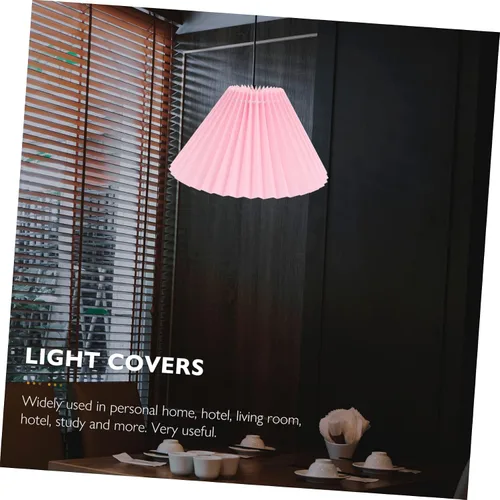 Vista 7 de Linda lámpara de tela cubierta de bricolaje plisado elegante luces de techo decoración del hogar