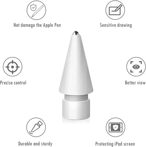 Vista 4 de SIXFU Metal Ballpoint Tips Compatible with Apple Pencil Tip, Durable Tips Compatible with Apple Pencil Pro/USB-C/ 1st/ 2nd Generation, Accessories
