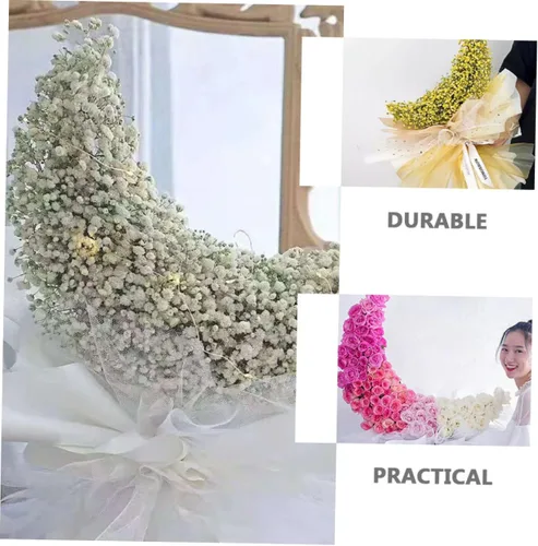 Vista 6 de IWOWHERO 2pcs Flor Barro Luna Forma Esponja Flor Ladrillo para Arreglo Floral Suministros