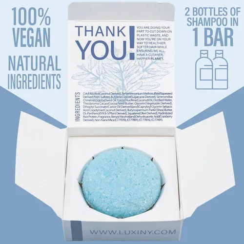 Vista 2 de Luxiny Bay Rum - Barra de champú vegano, sin sulfatos, fabricado en Estados Unidos, champú, acondicionador y gel de baño 3 en 1 para hombre, ideal