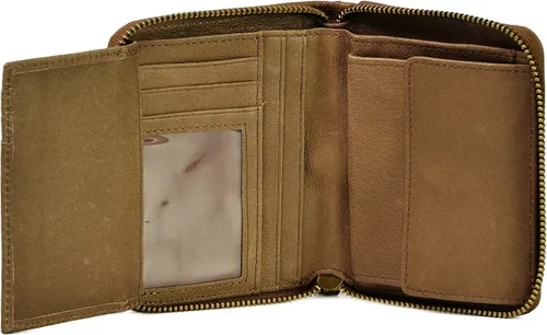 Vista 6 de Liebeskind - Cartera de piel con cremallera para mujer, Marrón, Cartera con cremallera
