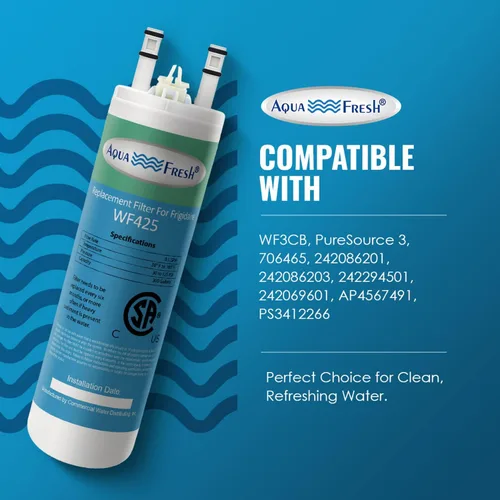 Vista 2 de Aqua Fresh Repuesto para WF3CB, PureSource 3, 706465, 242086201, 242086203, 242294501, 242069601, AP4567491, PS3412266, WF425 Filtro de agua