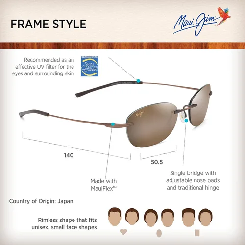 Vista 6 de Maui Jim Gafas de sol polarizadas Aki Aki para hombre y mujer
