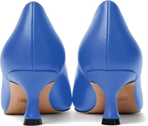 Vista 4 de MODENCOCO Zapatos de vestir de tacón bajo con punta redonda formal para mujer, estilo mate, de 2.0 in
