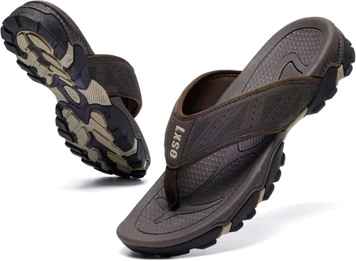 Vista 2 de Flip Flops for Men Beach Thong Sandals with Arch Support Water Resistant Slippers Shower Shoes