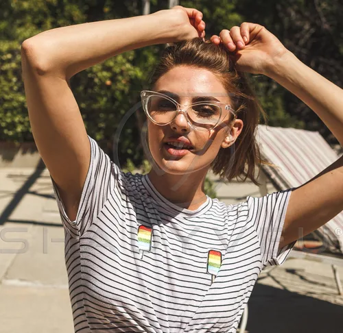 Vista 5 de ShadyVEU Gafas de sol vintage Cateye protección UV sin receta lente transparente elegante moda retro Mod