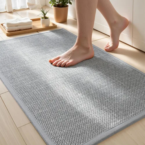 Vista 28 de Alfombra de Baño Fina Antideslizante con Respaldo de Goma de Secado Rápido Súper Absorbente Alfombras de Baño que Caben Debajo de la Puerta