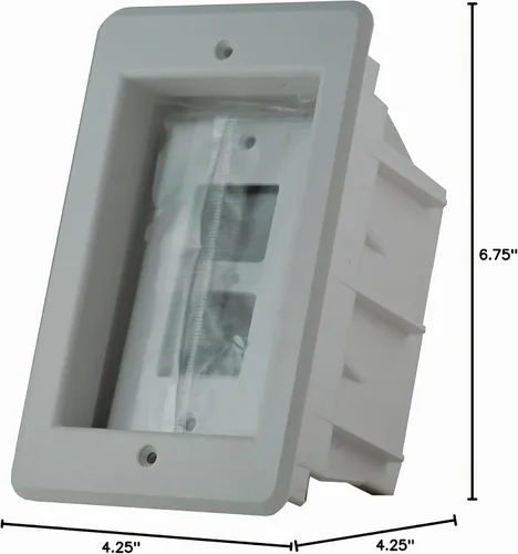 Vista 5 de Caja de montaje empotrable de salida eléctrica Arlington con placa de pared plegable, DVFR1W-1
