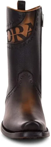 Vista 3 de Cuadra Botas para hombre en cuero genuino negro