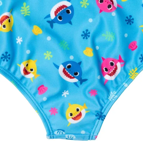 Vista 3 de Baby Shark Traje de baño cruzado de una pieza para bebés y niños pequeños