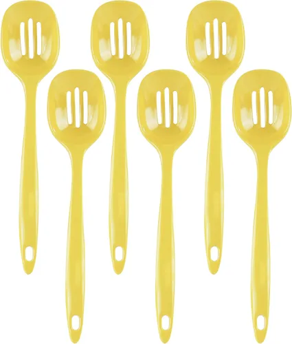 Vista 12 de Reston Lloyd Cuchara ranurada de melamina utensilio de cocina de alta calidad con mango ergonómico resistente al calor, plástico duradero sin BPA