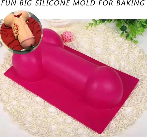 Vista 3 de Moldes para pene, molde de silicona para polla, molde de silicona para pastel de chocolate para panes caseros, pastel de carne, quiche (10 pulgadas)