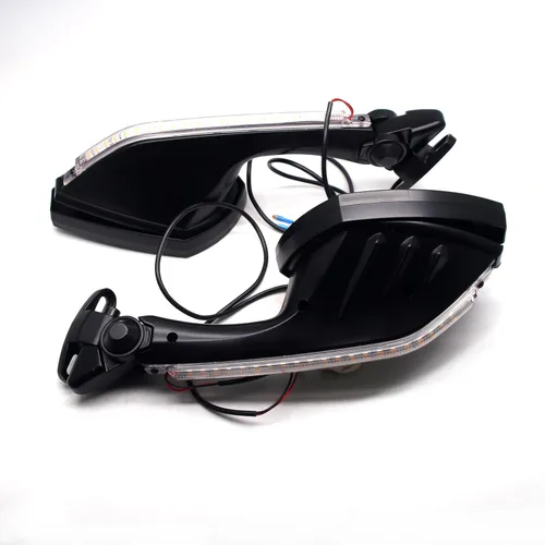 Vista 3 de MZS Espejos de motocicleta, LED Racing Espejo retrovisor de señal de giro dual ajustable compatible con Hayabusa ZX4R ZX6R ZX14R ZX10R ZX12R CBR500R