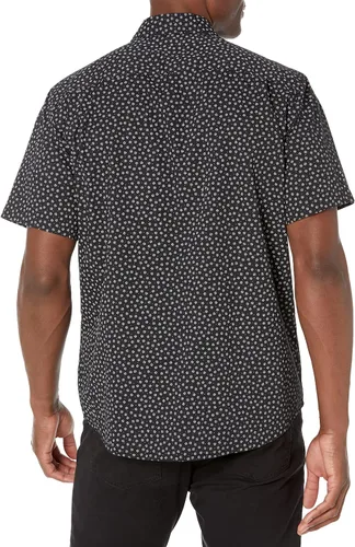 Vista 3 de Tienda Essentials - Camisa para hombre, manga corta, de ajuste regular, estampada