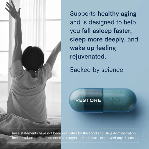 Vista 2 de Tally Health Paquete Super NAD+ - Sueño restaurador + energía celular y reparación del ADN con restauración (suministro para 30 días, 90 caps) +