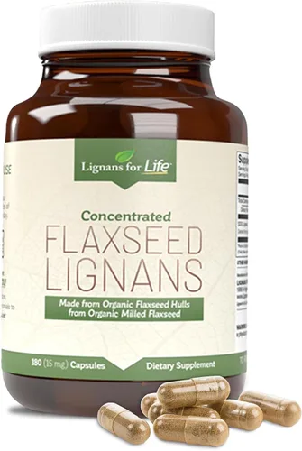 Vista 9 de Lignans For Life Linaza Lignans para perros y personas – Suplemento orgánico de linaza para apoyo hormonal, 15 mg 90 cápsulas, semillas de lino