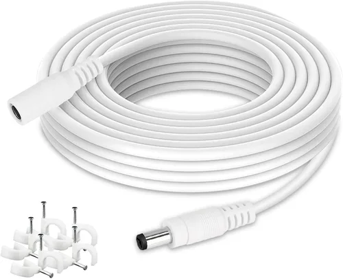 Vista 8 de Cable de extensión de alimentación CC de 12 V 3.05 m 2.1 mm×5.5 mm, cable de extensión de alimentación universal de 12 V para cámara de seguridad