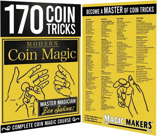 Vista 2 de Magic Makers Modern Coin Magic 170 Kit de trucos de monedas