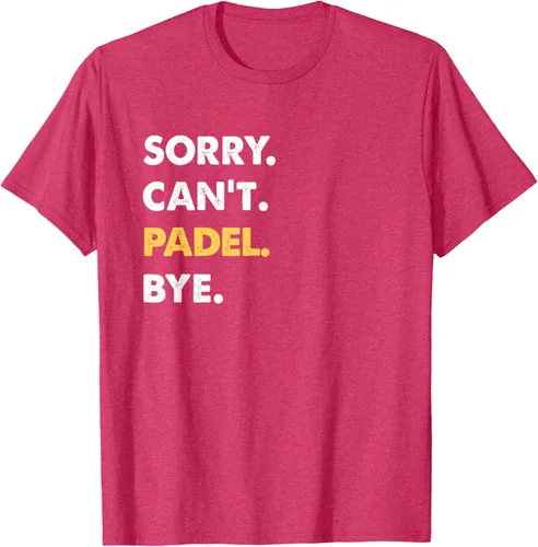 Vista 28 de Sorry Can't Padel Bye Funny Camiseta de Padel, Negro