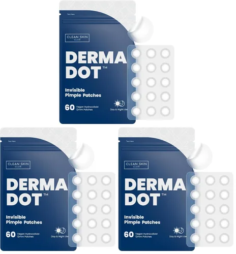 Vista 7 de CLEAN SKIN CLUB 60 parches invisibles veganos para espinillas, Derma Dot hidrocoloide para cubrir zits, puntos negros, imperfecciones, adhesivo