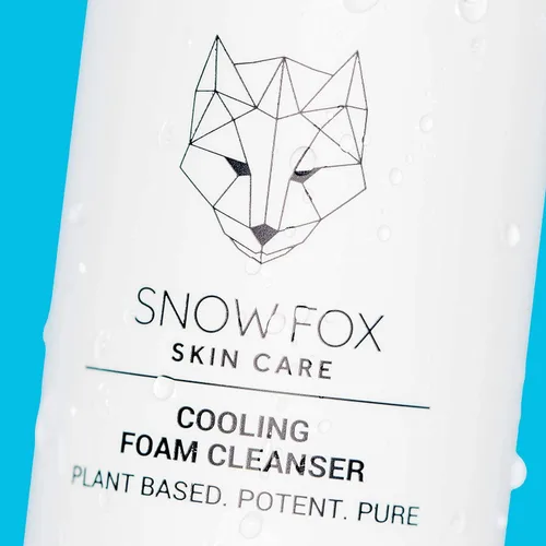 Vista 8 de Snow Fox Skin Care Limpiador de espuma refrescante, lavado facial sin SLS con aloe vera orgánico y agua de menta, fórmula suave, no seca para pieles