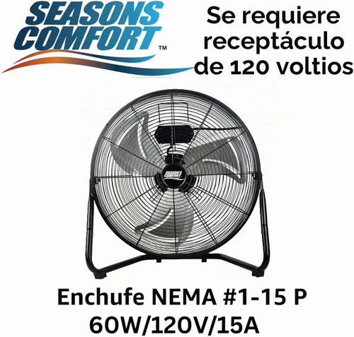 Vista 8 de Seasons Comfort Ventilador resistente de alta velocidad de 14 pulgadas