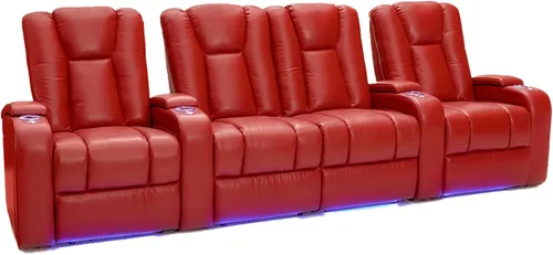 Vista 15 de Seatcraft Serenity - Asiento de cine en casa, fila negra de 3 Negro