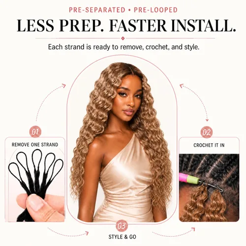 Vista 43 de Human Braiding Hair for Boho Braids 20inch Curly Wave Bulk Bundles 1B (A)1B