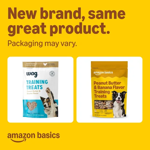 Vista 2 de Marca Amazon – Wag - Golosinas de entrenamiento con sabor a mantequilla de maní y plátano para perros, 2 libras (paquete de 1)