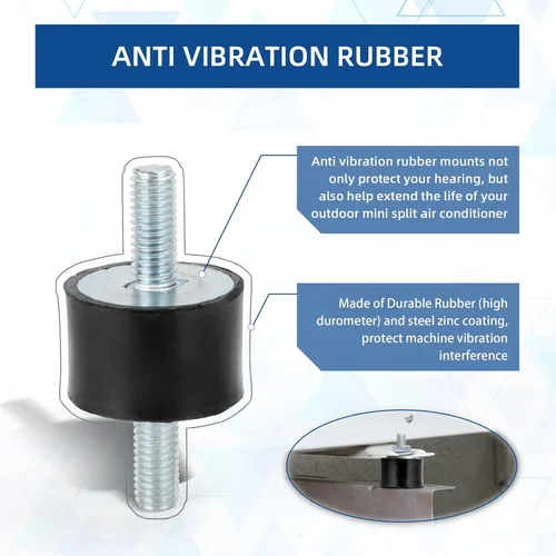 Vista 4 de Pernos de Goma Amortiguador M8 30x20mm Paquete de 4 Montajes Aisladores de Goma Antivibración Montajes de Aislamiento de Vibración Cilíndricos