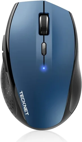 Vista 14 de TECKNET Ratón Bluetooth, inalámbrico silencioso 6 botones batería de 2 años, color negro BT 5.0/3.0, DPI de 6 niveles a 4800, compatible con SO