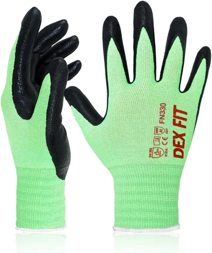 Vista 16 de DEX FIT Nitrile Work Gloves FN330,Stretch Fit, Touchscreen, Power Grip in Wet & Oily Conditions, Men & Women