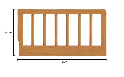 Vista 5 de Oxford Baby Dawson - Kit de conversión de riel de protección de cuna a cama infantil, marrón miel, certificado Green Guard Gold