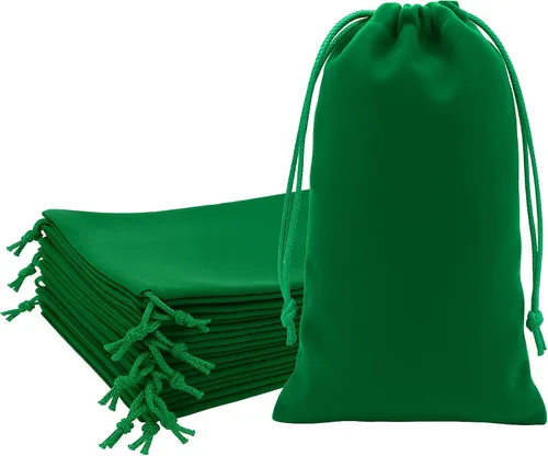 Vista 24 de Mandala Crafts Bolsas de terciopelo negro con cordón de 14 x 14 pulgadas, 10 bolsas grandes de terciopelo con cordón a granel para regalos de fiesta
