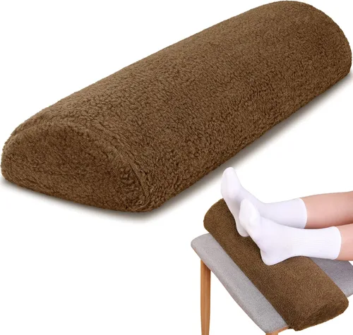 Vista 8 de Sintuff Almohada de apoyo para piernas con funda para sofá, almohada de descanso de pies con forma de media luna, almohada debajo de la rodilla
