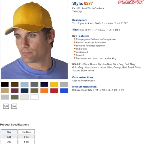 Vista 3 de Flexfit 6277 Wooly - Gorra de 6 paneles