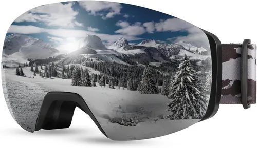 Vista 10 de FEISEDY Over-Glasses Ski/Snowboard Goggles for Men Women Youth B0020 Revoblue Vlt 16%