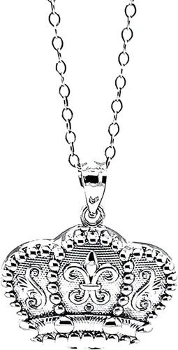 Vista 11 de Collar con colgante de corona de plata de ley 925, collar ajustable de plata de 16 a 18 pulgadas