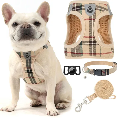 Vista 25 de Arnés para cachorros de otoño de Acción de Gracias - Collar y correa para perro - Arnés de chaleco para perros pequeños de malla suave acolchada