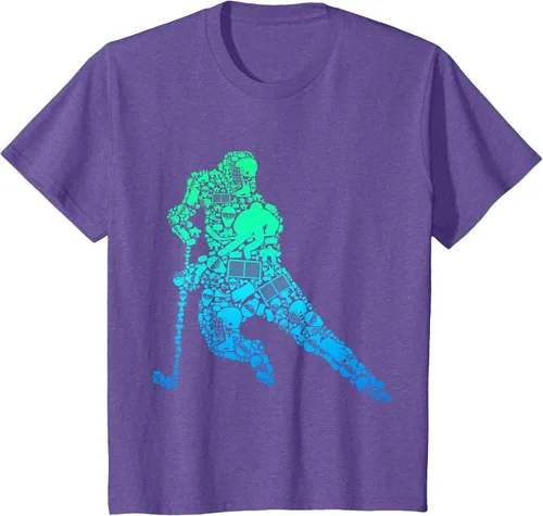 Vista 6 de Jugador de hockey sobre hielo Camiseta de hockey sobre hielo para hombres y niños Asphalt Grey