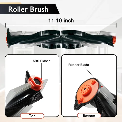 Vista 2 de Piezas de repuesto para Neato Botvac Serie D D3 D4 D5 D6 D7 D75 D80 D85 Kit de accesorios para aspiradora robot incluye 1 cepillo principal, 3