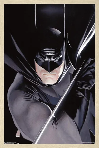 Vista 7 de Trends International DC Comics Batman - Póster de pared de retrato, 14.725 x 22.375 pulgadas, versión enmarcada de madera de granero