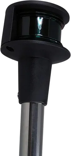Vista 3 de Pactrade Marine Luces de proa para barcos incandescentes - Luces de navegación de barco rojas y verdes con base extraíble - Polo angular de 12