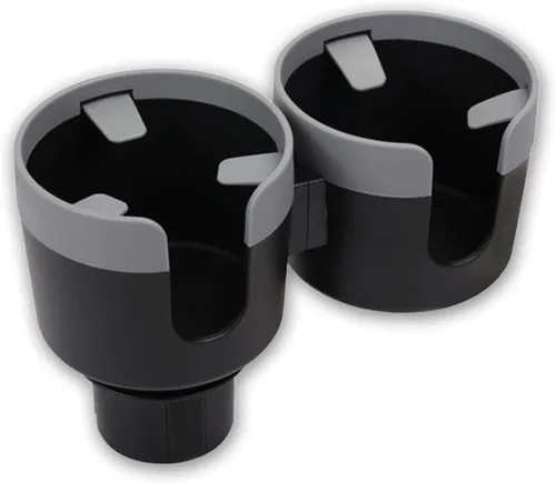 Vista 7 de Extensor de Portavasos Doble para Automóvil, Soporte Multifuncional 2 en 1 para Bebidas de Auto con Inserto de Base Ajustable, Adaptador